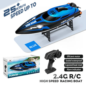 Lancha RC de Alta Velocidade ZHENDUO HJ808  25 km/h • Alcance 150 m • 4 Canais • 2.4GHz • Pronta para Brincar