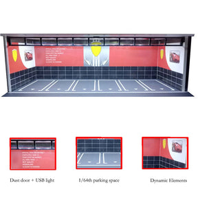 Garagem para Carros com Iluminação LED - Escala 1:64 - Meiduoxing