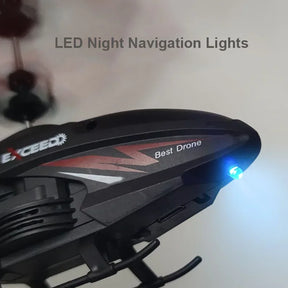Helicóptero RC de Indução e Resistente a Colisões com Iluminação