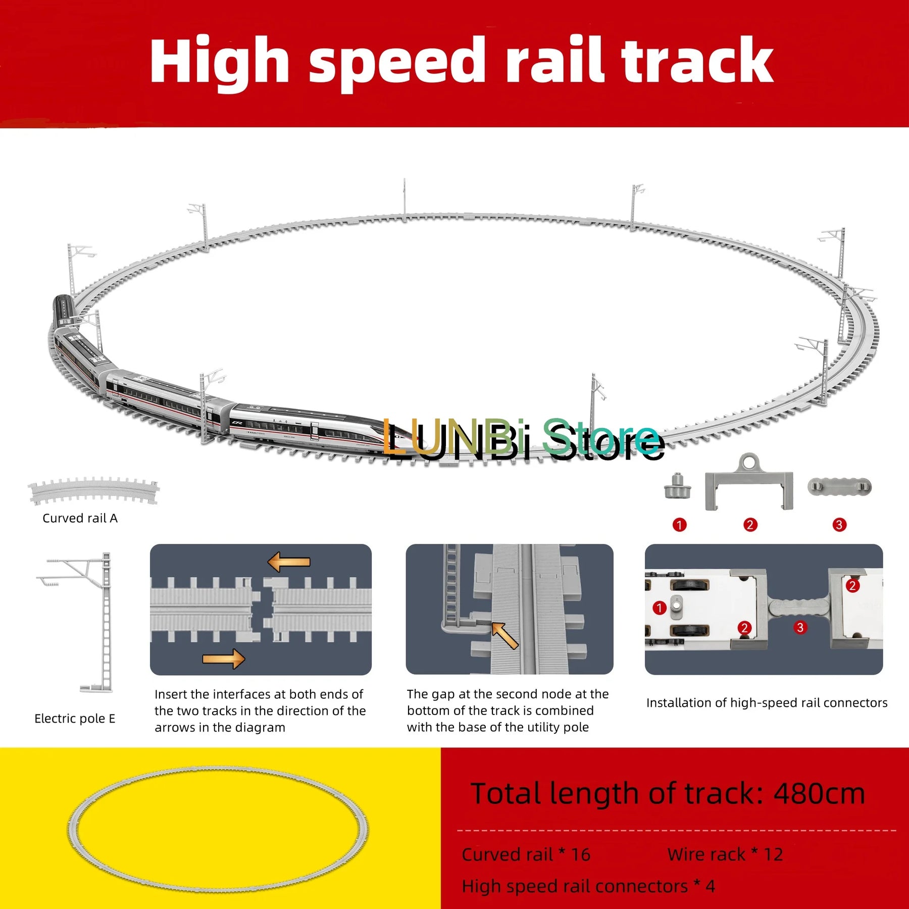 Trem de Alta Velocidade •  Escala: 1/87 (HO) em Liga com Luz e Som • Modelo FUXING • Design Moderno • Alta Performance.