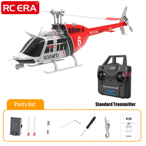 Helicóptero RC Era C138 Bell 206 Jet Ranger – 4 Canais, Giroscópio 6 Eixos e Altitude Hold
