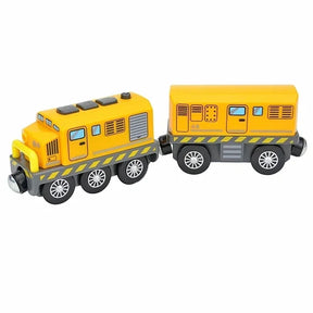 Locomotiva de Madeira, Elétrico, Magnético - Brinquedo Educativo Ferroviários.