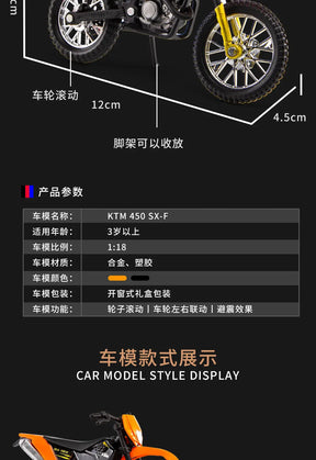 Motobikes, 450 SX - F450 SX-F. Escala: 1:18.