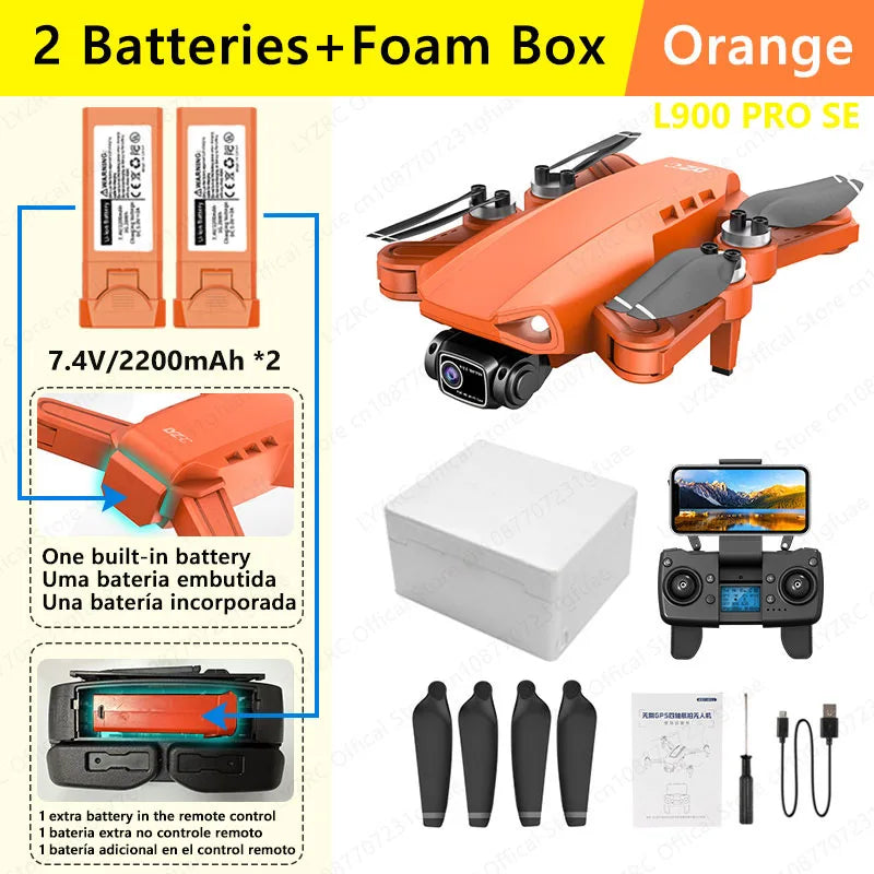 Drone Profissional 5G WIFI - GPS 4K - L900 PRO SE Oficial da LYZRC - Dobrável