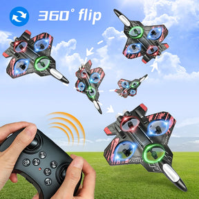 Avião RC dFighter 2.4G - Controle Remoto Planador Acrobático 360 ° com LED.