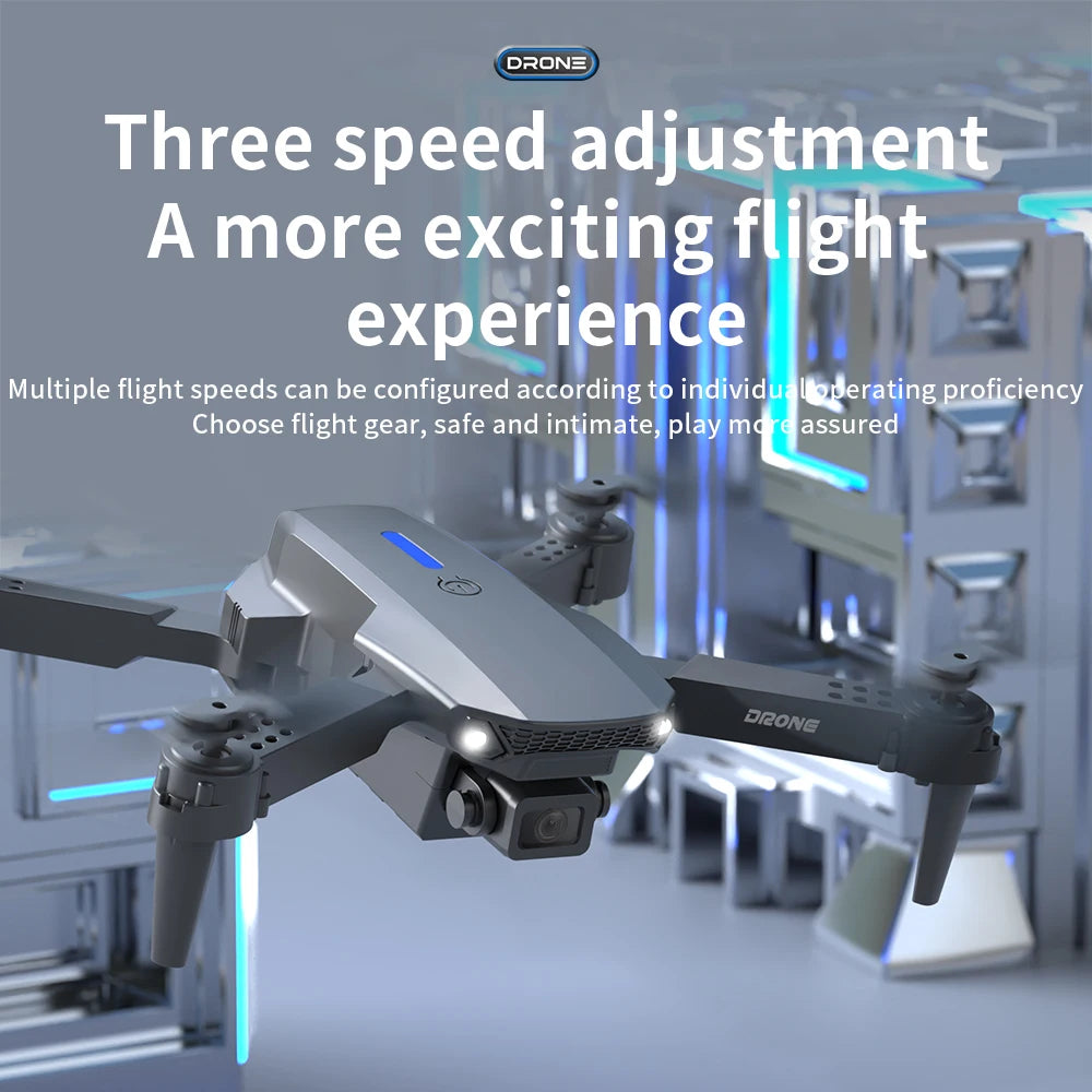 Drone Profissional 4K HD Câmera Dupla 3000 Metros - KBDFA E88Pro - Dobrável WIFI FPV Quadricóptero