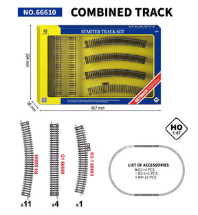 Conjuntos de Locomotivas, Vagões e Kits Completos com Trilhos em escala HO (1:87).
