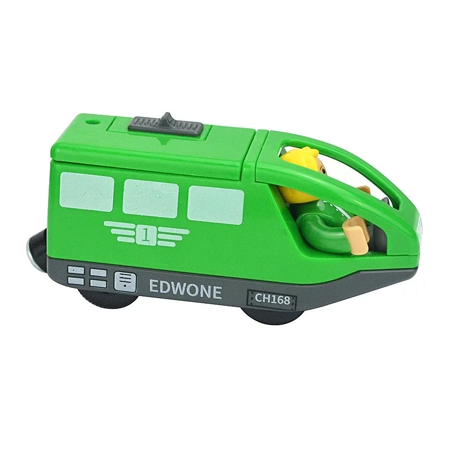 Locomotiva de Madeira, Elétrico, Magnético - Brinquedo Educativo Ferroviários.