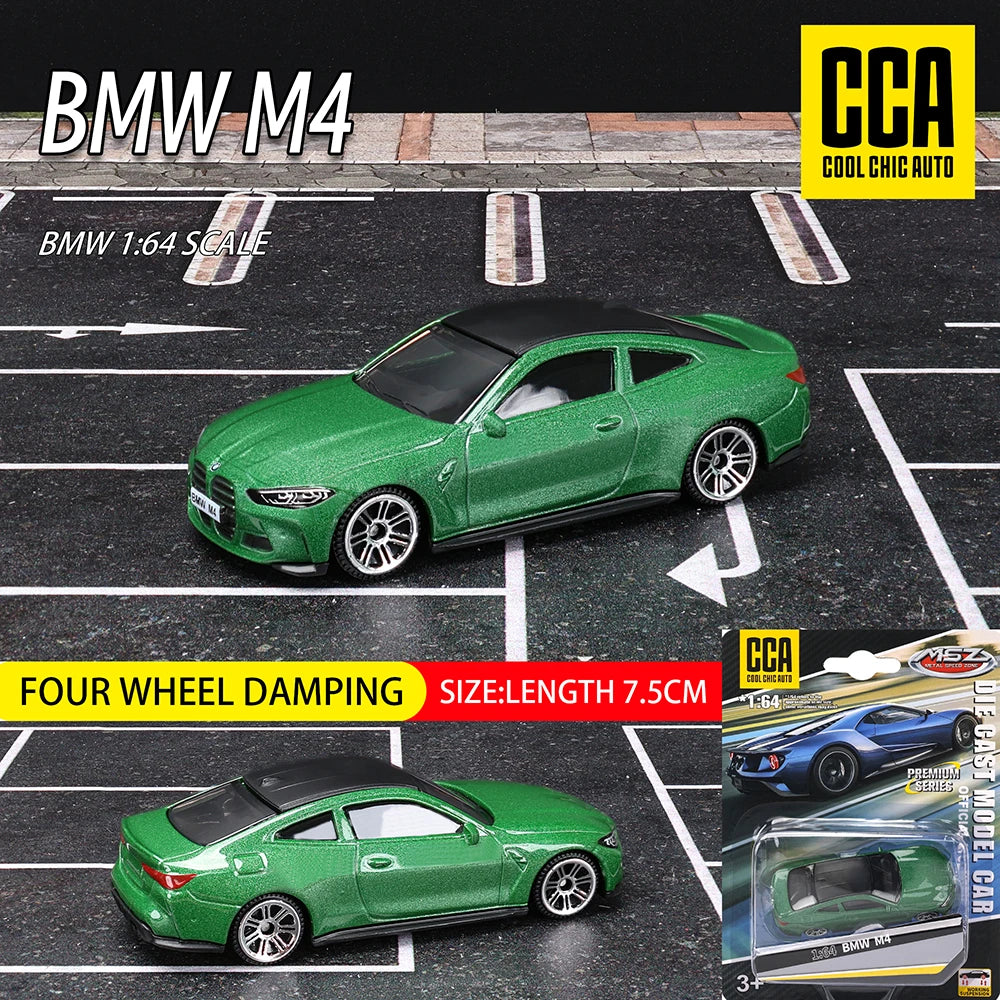 BMW M4 - Z4 - M850I - M4 - GT3 - Modelo de Carro fundido em liga metálica - Escala: 1:64