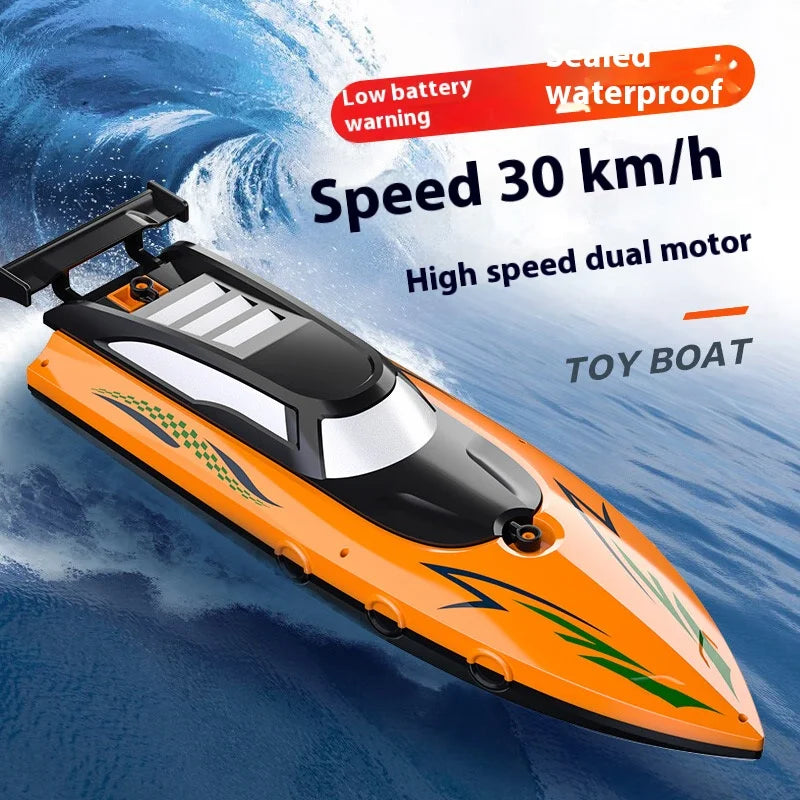 Barco RC de Alta Velocidade – 30 km/h | Duplo Motor | 2.4GHz