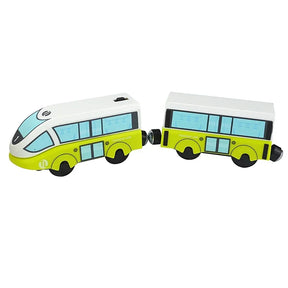 Locomotiva de Madeira, Elétrico, Magnético - Brinquedo Educativo Ferroviários.