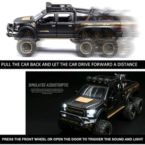 Caminhonetes F150 Raptor em Metal Fundido com Som e Luz - Die Cast - Escala: 1:24
