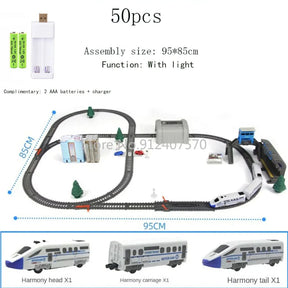 Trem Elétrico Alta Velocidade - Trilhos Harmony Rail para Montar DIY.