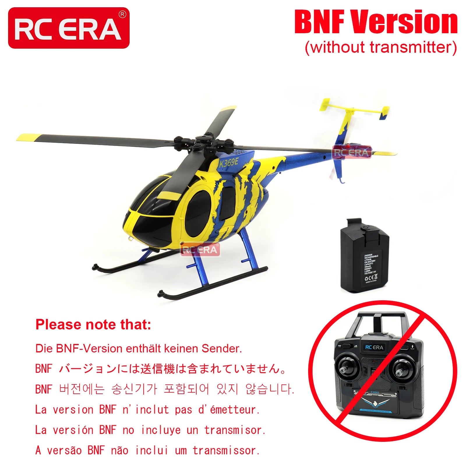 Helicóptero RC ERA C184 Mini MD500 com Sensor de Fluxo Óptico.