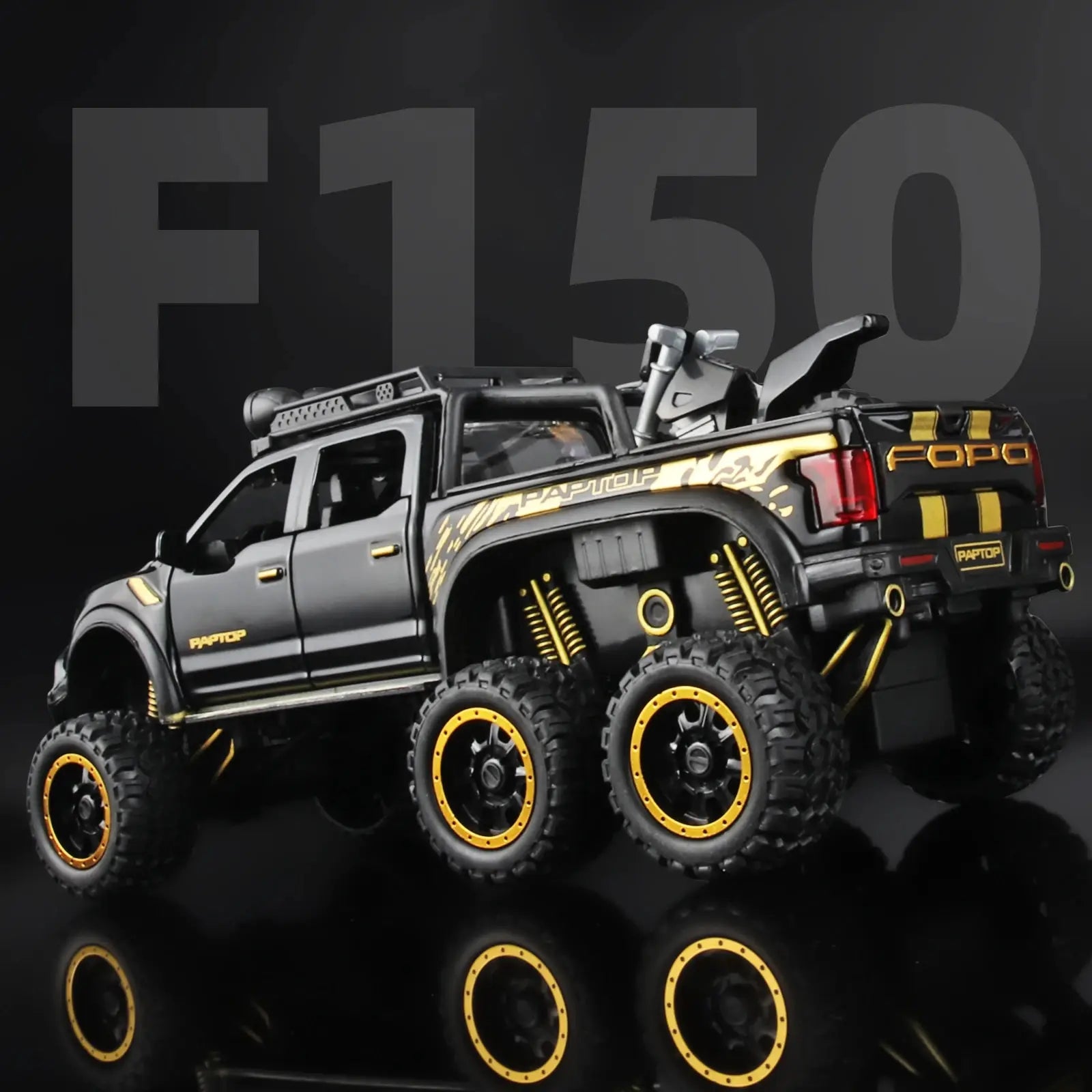 Caminhonetes F150 Raptor em Metal Fundido com Som e Luz - Die Cast - Escala: 1:24
