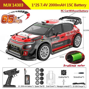 Hyper Go MJX - Polo / Hyper Go / Lancia / Citroën – Escala: 1/14 4WD • 65 km/h • Motor Brushless • Controle Remoto 2.4G.