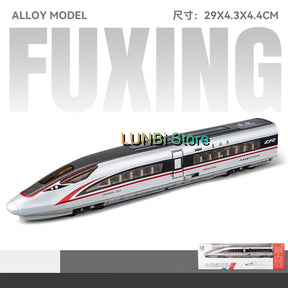 Trem de Alta Velocidade •  Escala: 1/87 (HO) em Liga com Luz e Som • Modelo FUXING • Design Moderno • Alta Performance.