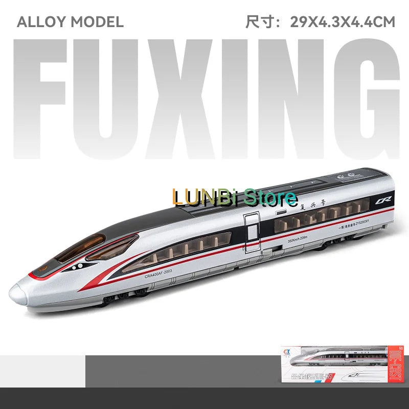 Trem de Alta Velocidade •  Escala: 1/87 (HO) em Liga com Luz e Som • Modelo FUXING • Design Moderno • Alta Performance.