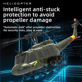 Helicóptero RC 6 Canais Acrobático - Escala: 1/48 2.4G Hot UH-1 Huey.