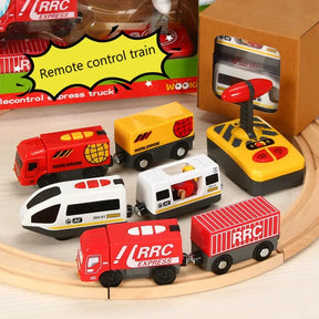 Conjunto Comboio Elétrico (Pilhas) RC Die Cast - Adequado para trilhos de Madeira.