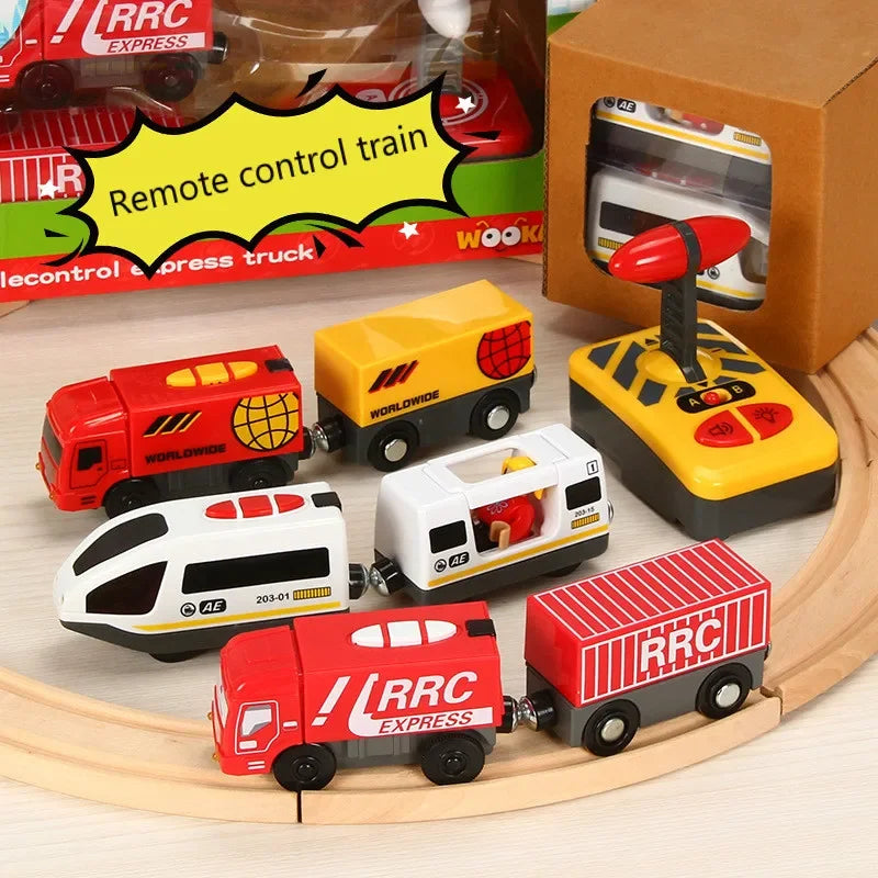 Conjunto Comboio Elétrico (Pilhas) RC Die Cast - Adequado para trilhos de Madeira.