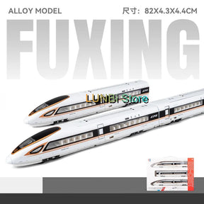Trem de Alta Velocidade •  Escala: 1/87 (HO) em Liga com Luz e Som • Modelo FUXING • Design Moderno • Alta Performance.